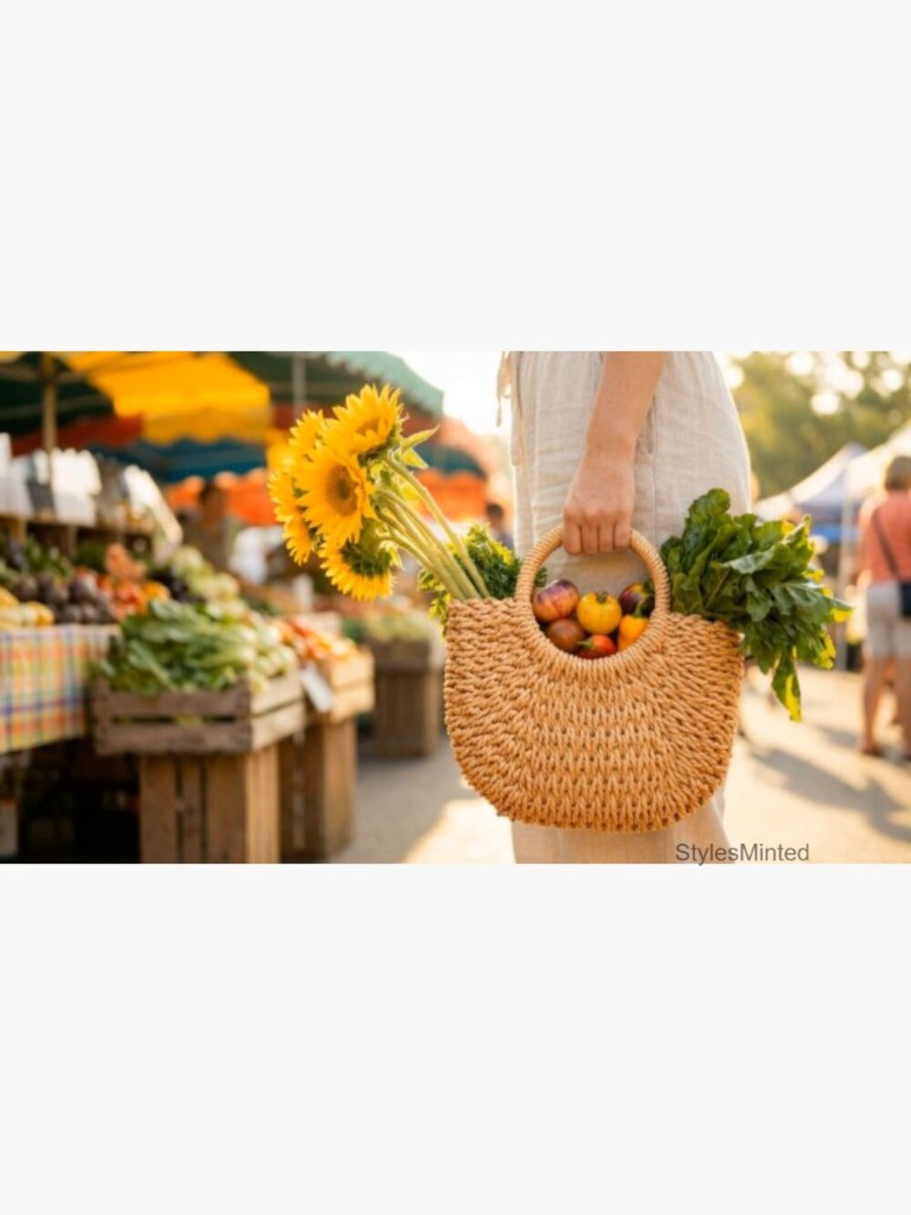 Natural Straw Handwoven Clutch Tote Crossbody Bag Summer Beach Purse - Picture 7 of 7